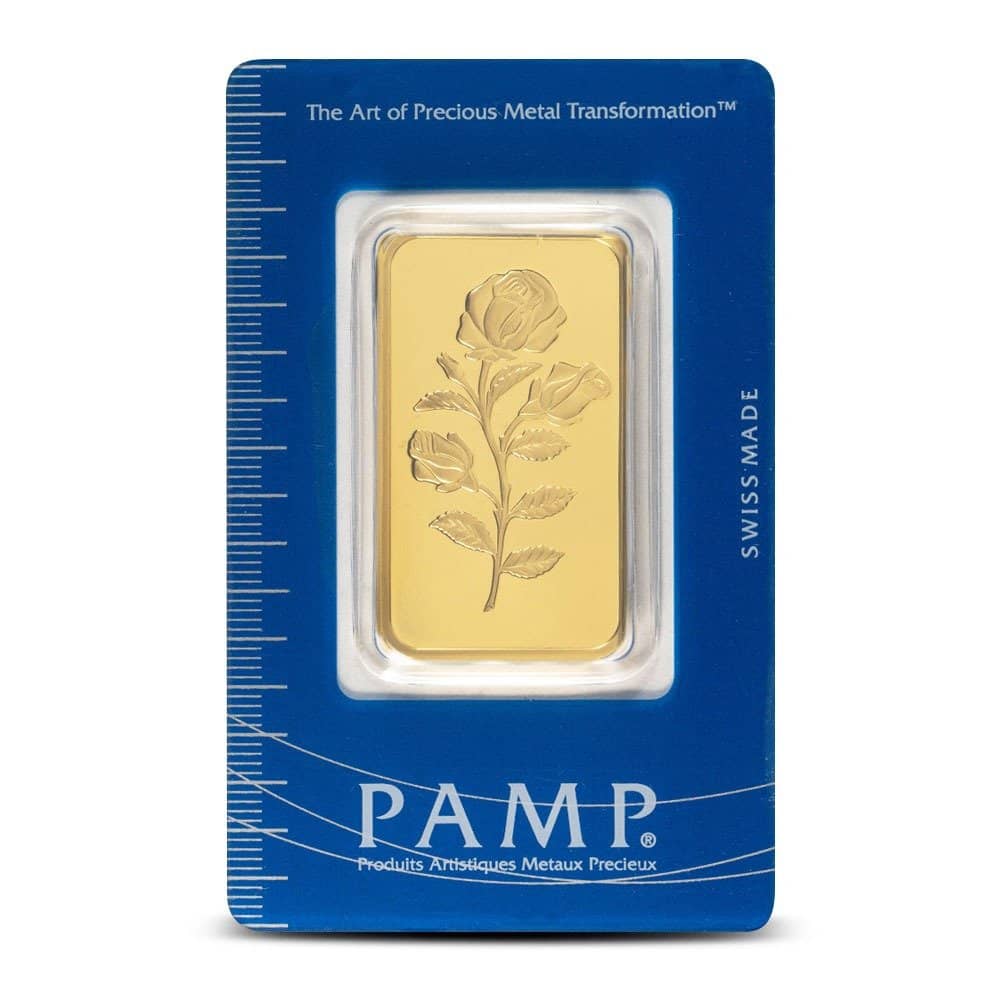 Buy 1 oz PAMP Suisse Rosa Gold Bar