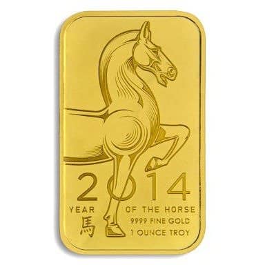 Buy 1 oz NTR Lunar Horse Gold Bar