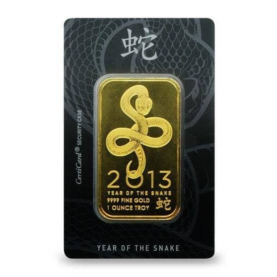 Buy 1 oz OPM Lunar Snake Gold Bar