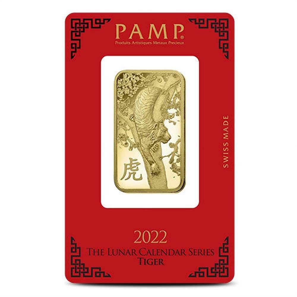 1 oz PAMP Suisse Lunar Tiger Gold Bar