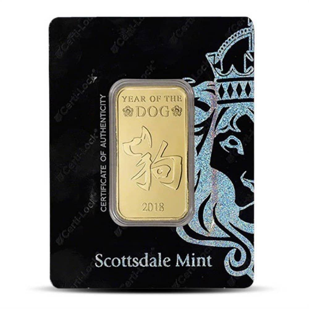 1 oz Scottsdale Lunar Year of the Dog Gold 1 oz Scottsdale Lunar Year of the Dog Gold