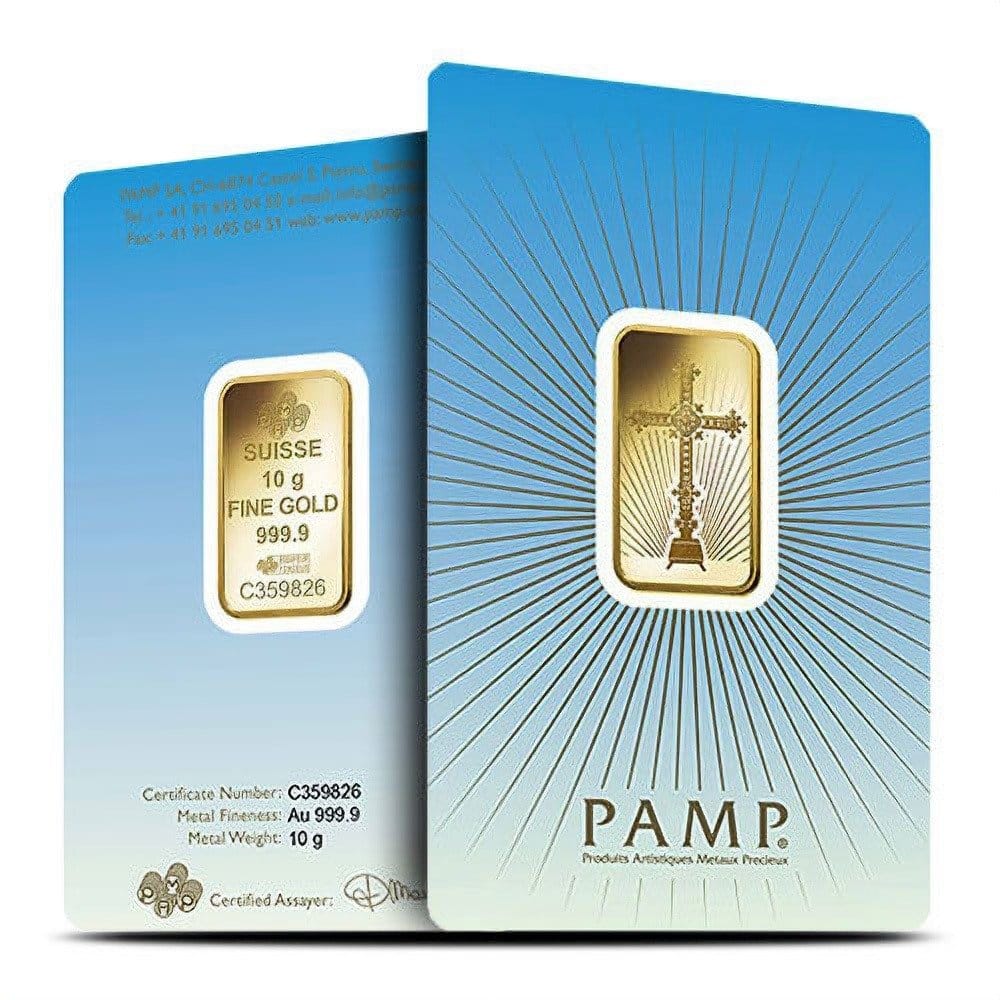 10 Gram Pamp Suisse Cross Gold Bar