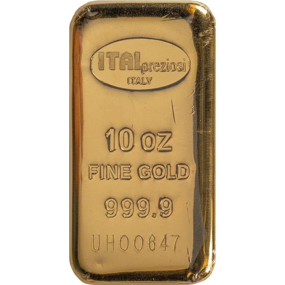 Buy 10 oz Italpreziosi Cast Gold Bar Buy 10 oz Italpreziosi Cast Gold Bar