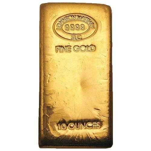 Buy 10 oz Johnson Matthey Gold Bar