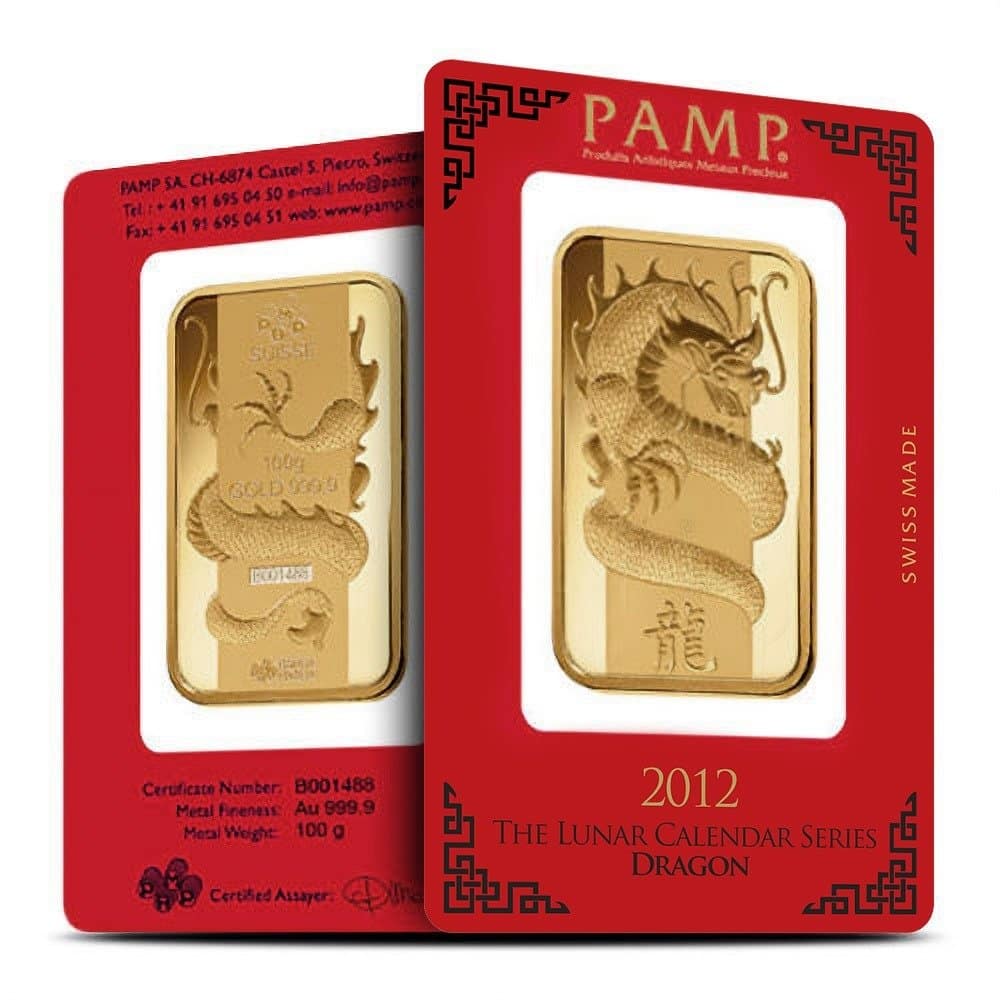 Buy 100 Gram PAMP Suisse Lunar Dragon