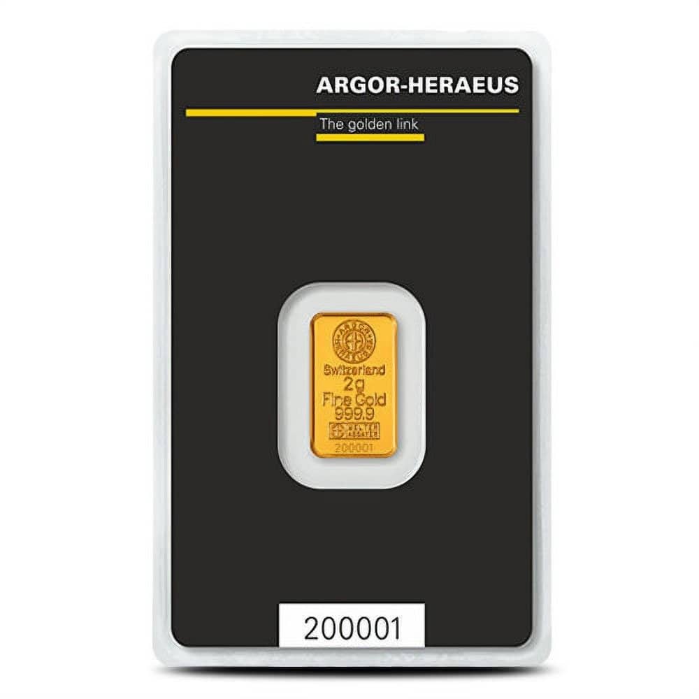 Buy 2 Gram Argor Heraeus Gold Bar