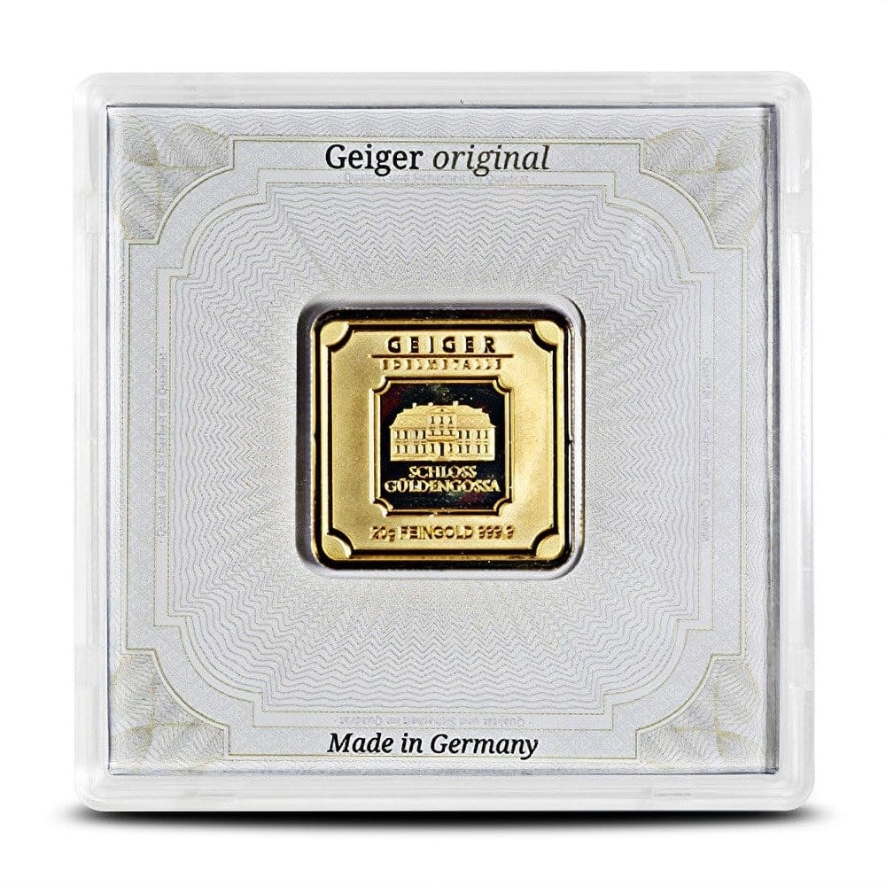 Buy 20 Gram Geiger Square Gold Bar Buy 20 Gram Geiger Square Gold Bar