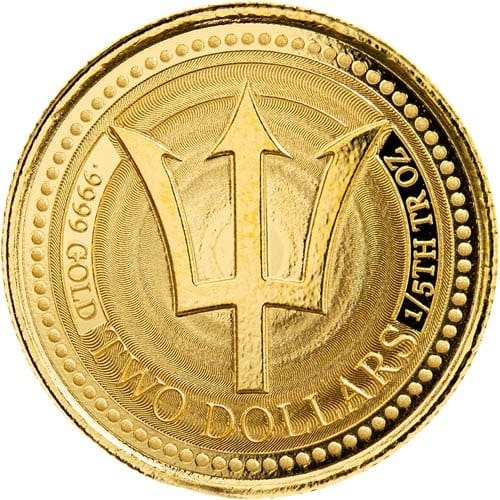 2021 1/5 oz Barbados Gold Trident Coi