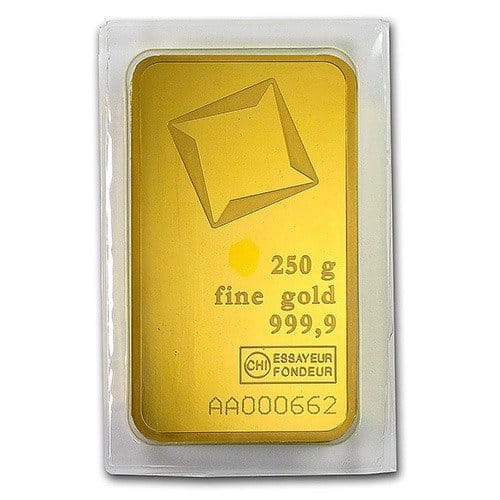 250 Gram Valcambi Pressed Gold Bar