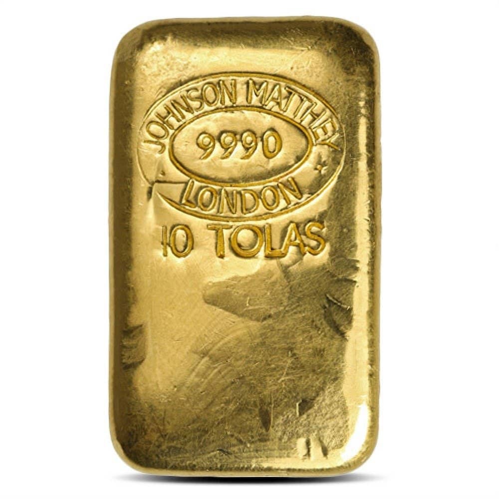 3.75 oz 10 Tolas Gold Bar For Sale