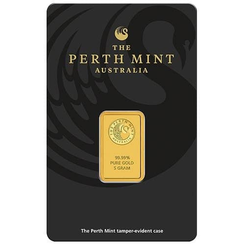 5 Gram Perth Mint Gold Bar For Sale