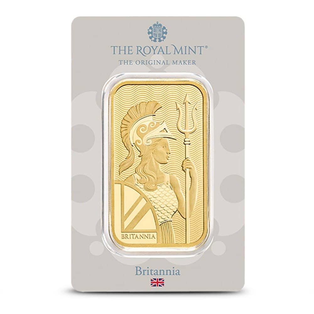 50 Gram British Gold Britannia Bar