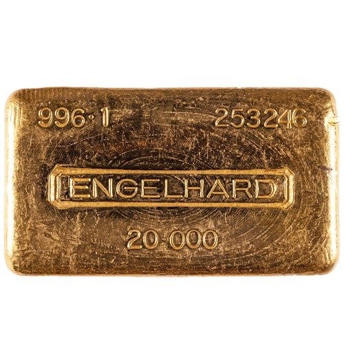 20 oz Engelhard Vintage Gold Bar 20 oz Engelhard Vintage Gold Bar 20 oz Engelhard Vintage Gold Bar