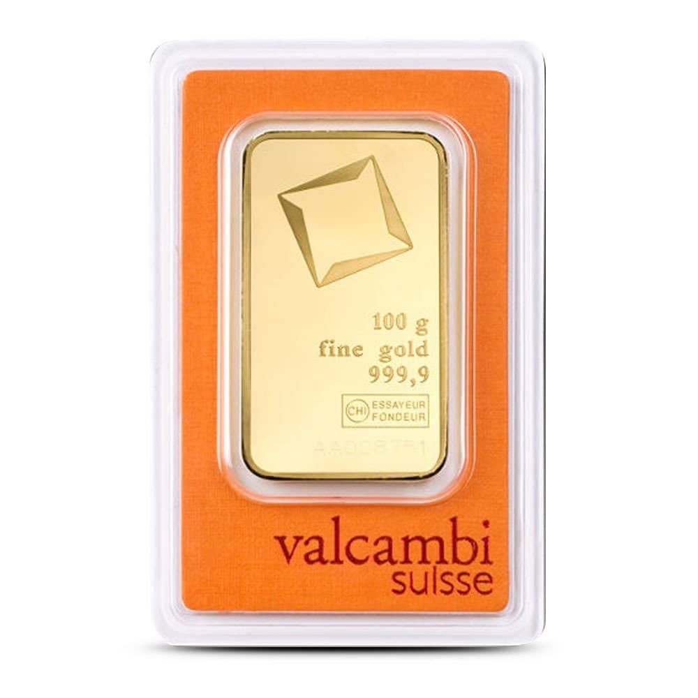 Buy 100 Gram Valcambi Gold Bar