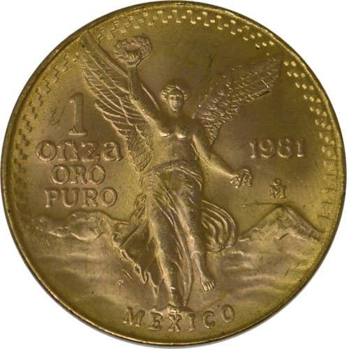 1981 1 oz Mexican Gold Libertad Coin