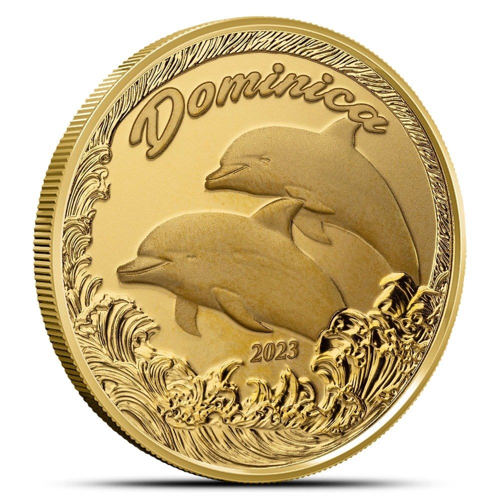 2023 1 oz EC8 Gold Dominica Dolphin