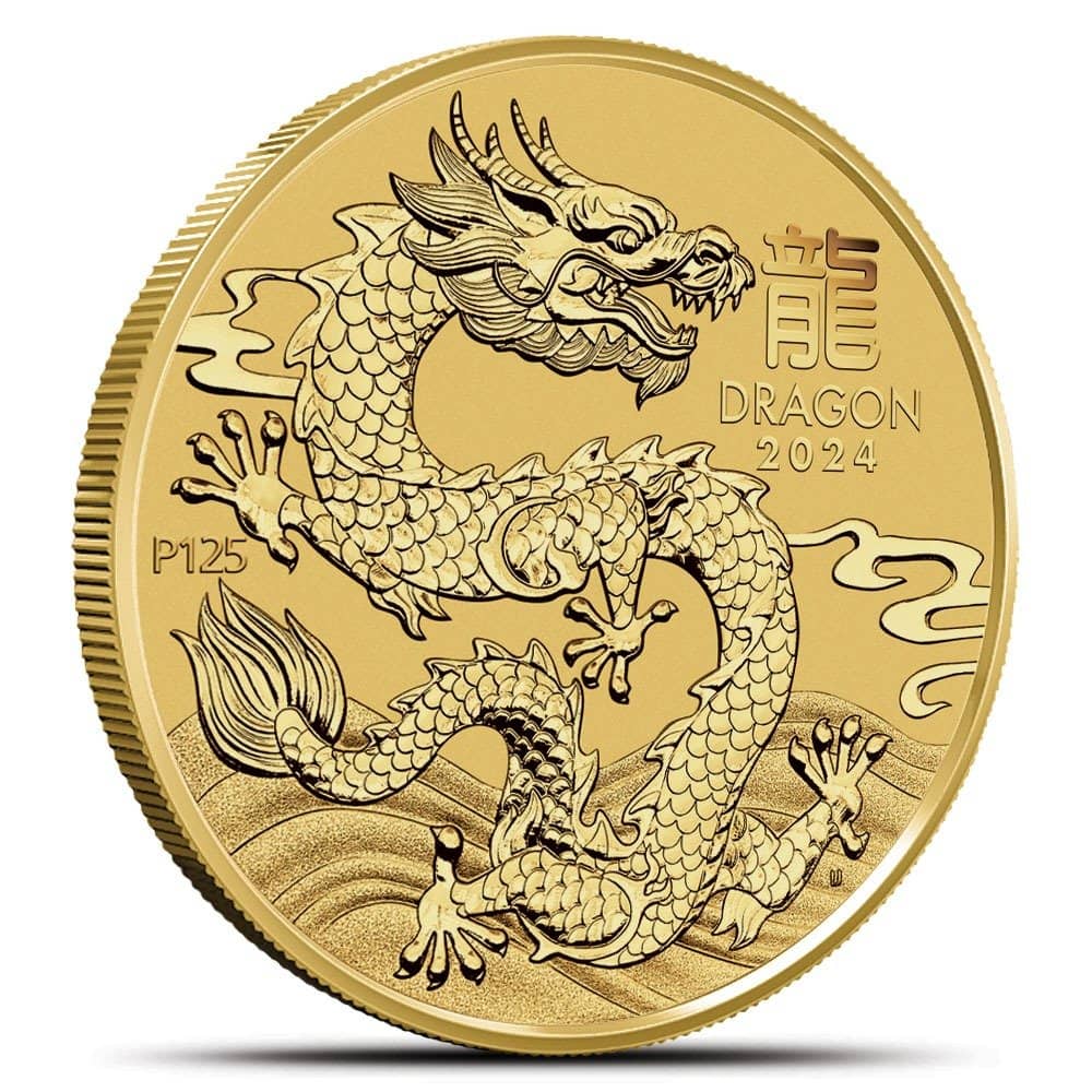 2024 1 oz Australian Gold Lunar Drago