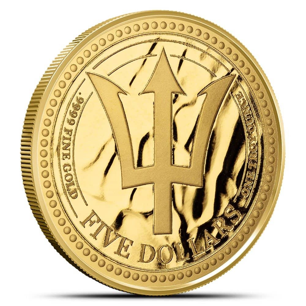 2024 1 oz Barbados Gold Trident Coin